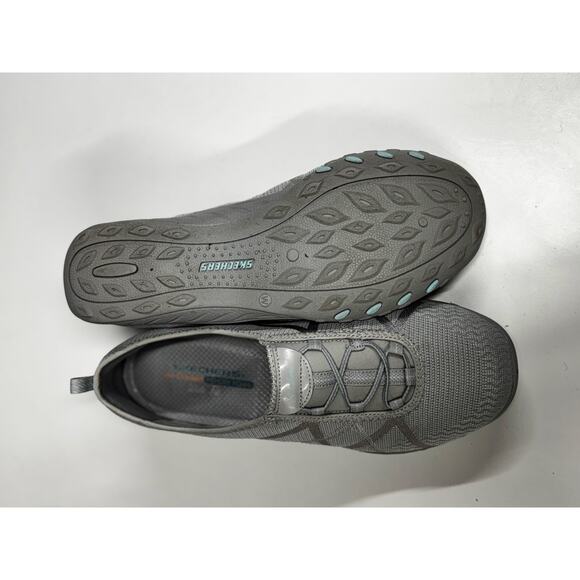 Skechers Women's Casual Breathe-Easy-A-Look Mary Jane Flat Size 11 Gray - Picture 10 of 14